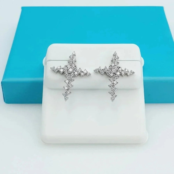 "925 Sterling Silver CZ Beautiful Earrings for Women, 1USPAR4117 - Picture 11 of 11